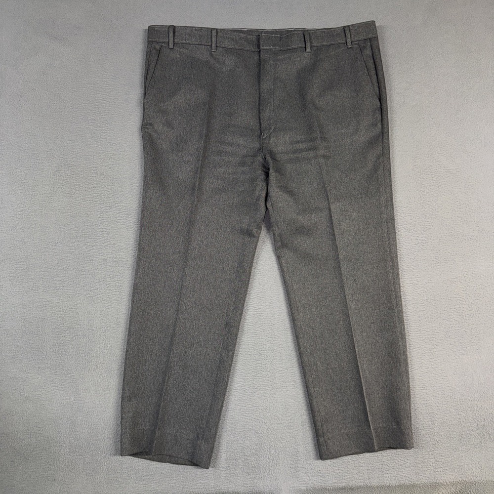 Levis Action Slacks Mens 44x30 (Fits 44x28) Gray Heathered Straight Dress VTG
